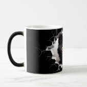 3D Black Cat Magische Mok (Links)