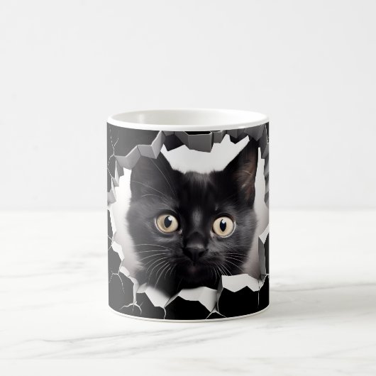 3D Black Cat Magische Mok (Center)