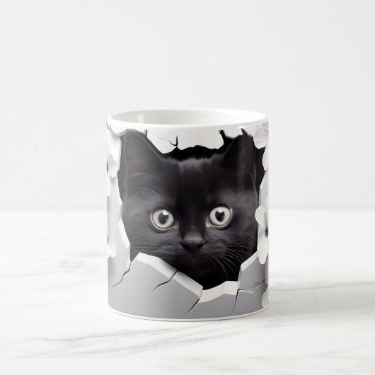 3D Black Cat Magische Mok (Center)