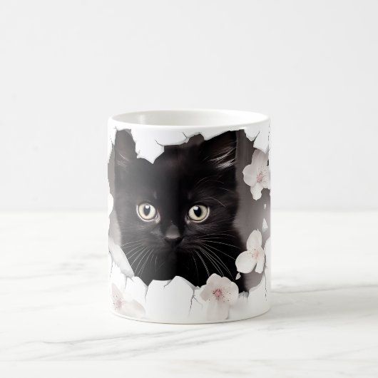 3D Black Cat Magische Mok (Center)