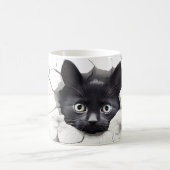 3D Black Cat Magische Mok (Center)