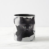 3D Black Cat Sublimatie Mok Wrap (Midden)