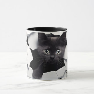 3D Black Cat Sublimatie Mok Wrap
