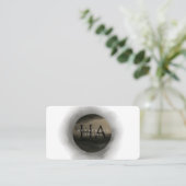 3D Black en Golden Waterverf Monogram Logo Visitekaartje (Staand voorkant)