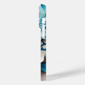 3D Blauw en Geel Bloemen Fantasie Case-Mate iPhone Case (Achterkant / Links)