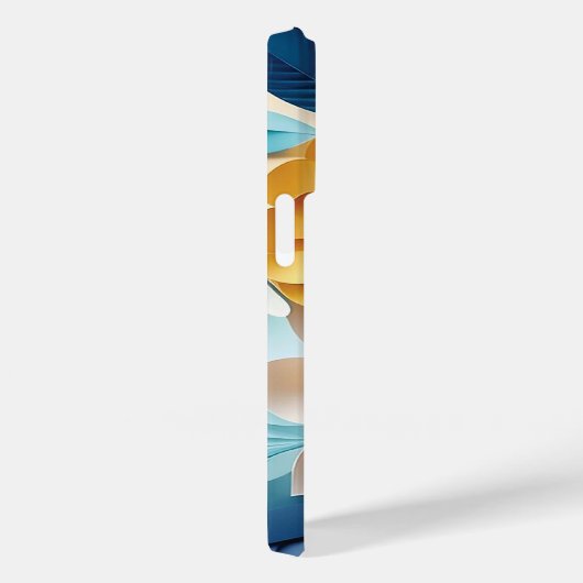 3D Blauw en Geel Bloemen Fantasie Case-Mate iPhone Case (Achterkant / Rechts)