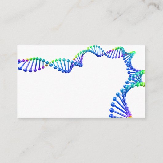 3D blauw groene dubbele helix leraar wetenschappen Visitekaartje (Achterkant)