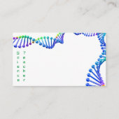 3D blauw groene dubbele helix leraar wetenschappen Visitekaartje (Voorkant)