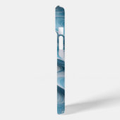 3D Blauw Wit Marmer Abstracte Textuur Case-Mate iPhone Case (Achterkant / Links)