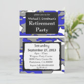 3d blauwe camo kaart (Staand voorkant)