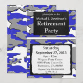 3d blauwe camo kaart (Voorkant / Achterkant)