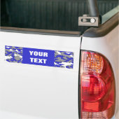 3d blauwe camouflage bumpersticker (Op Truck)