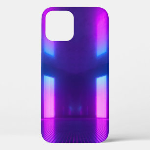 3d, blauwe, roze violet neon abstracte achtergrond Case-Mate iPhone case