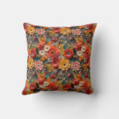 3D bloemdocument het Quilling Patroon Kussen (Achterkant)