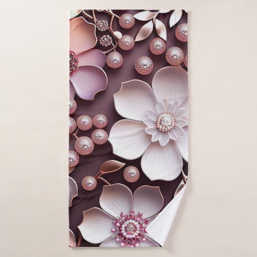 3D Bloemen Bad Handdoek (Badhanddoek)