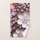 3D Bloemen Bad Handdoek (Handdoek)