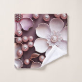 3D Bloemen Bad Handdoek (Wasdoekje)