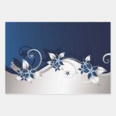 3D-bloemen blauw en witte tafelLamp Beverage Pitc Inpakpapier Vel (Voorkant 2)