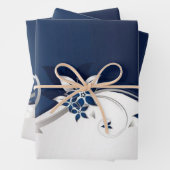 3D-bloemen blauw en witte tafelLamp Beverage Pitc Inpakpapier Vel (In situ)