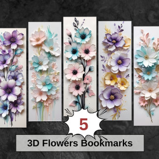 3D Bloemen Bloemen Bloemen DIY Bladwijzer