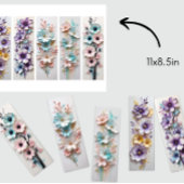 3D  Bloemen Bloemen Bloemen DIY Bladwijzer