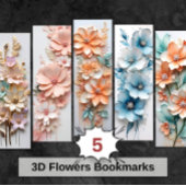 3D Bloemen Bloemen Bloemen DIY Bladwijzer C
