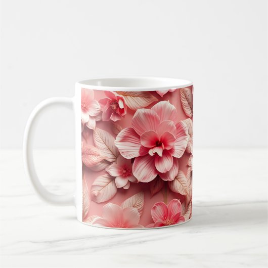 3D Bloemen Koffiemok (Links)