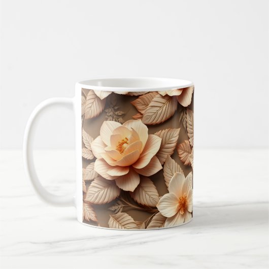 3D Bloemen Koffiemok (Links)