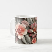 3D Bloemen Koffiemok (Voorkant links)