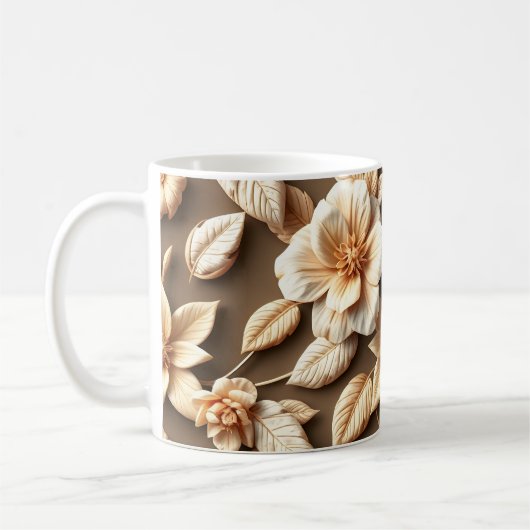 3D Bloemen Koffiemok (Links)