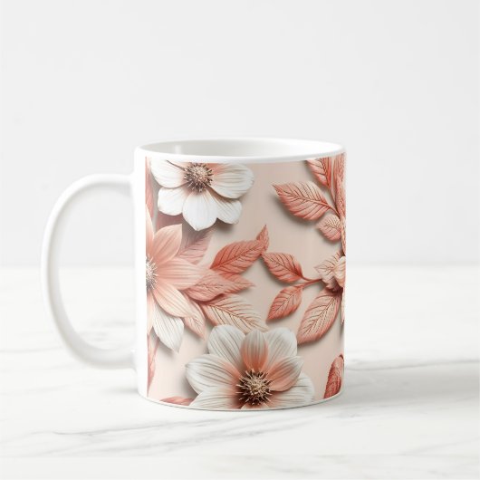 3D Bloemen Koffiemok (Links)