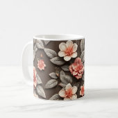 3D Bloemen Koffiemok (Voorkant links)