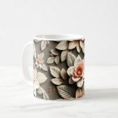 3D Bloemen Koffiemok (Voorkant links)