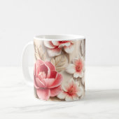 3D Bloemen Koffiemok (Voorkant links)