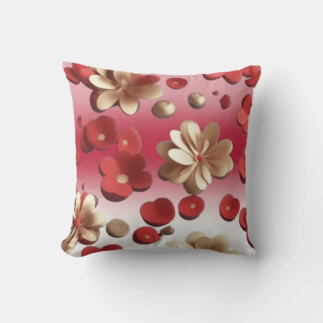 3D Bloemen Kussen (Voorkant)