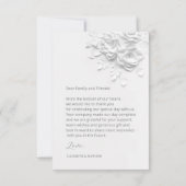 3D-bloemen papier gesneden rozen bedankkaart (Achterkant)