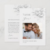 3D-bloemen papier gesneden rozen bedankkaart (Voorkant / Achterkant)