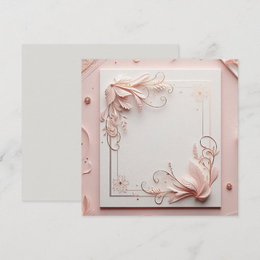 3D-bloemenframe Kaart (Voorkant / Achterkant)