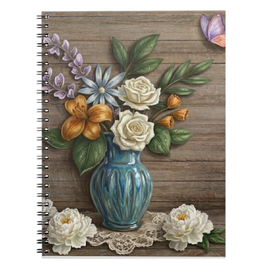 3D bloemenspiraal fotoboek Notitieboek (Voorkant)
