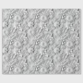 "3D" Bloemige Bruiloft Moederdag Valentijn Cadeaupapier (Vlak)