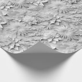 "3D" Bloemige Bruiloft Moederdag Valentijnsdag Cadeaupapier (Hoek)