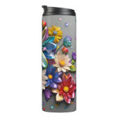 3D bloemontwerp Thermosbeker (Geroteerd rechts)