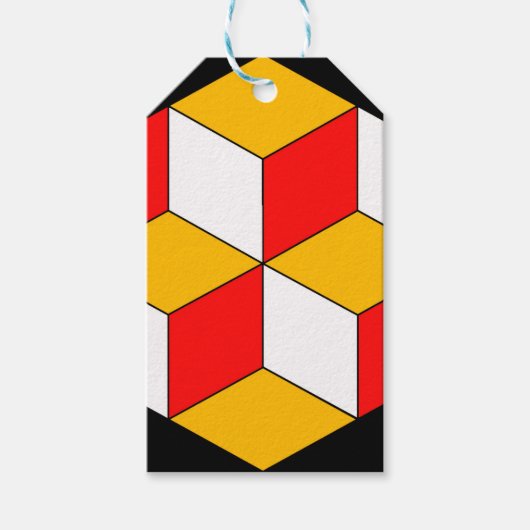 3d blokjes cadeaulabel (Voorkant)