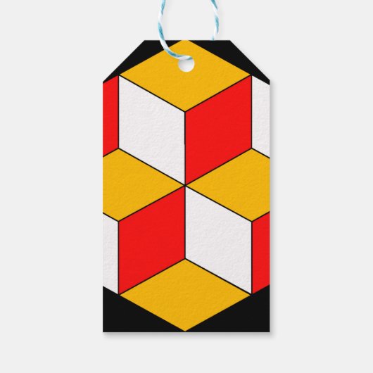 3d blokjes cadeaulabel (Achterkant)