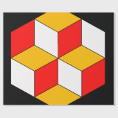 3d blokjes cadeaupapier (Vlak)