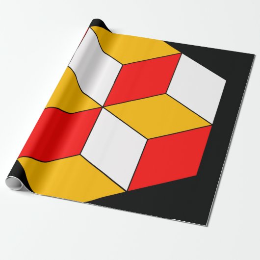 3d blokjes cadeaupapier (Uitgerold)