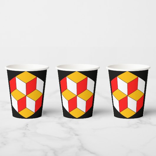 3d blokjes papieren bekers (Multi)