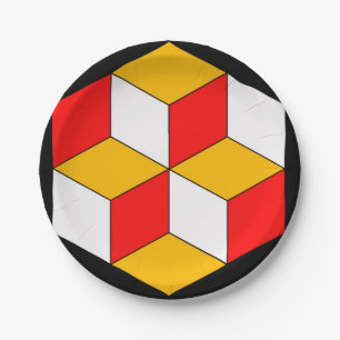 3d blokjes papieren bordje