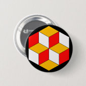 3d blokjes ronde button 5,7 cm (Voorkant /achterkant)