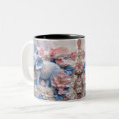 3D Blue Elephant Mok met Bloemen (Voorkant links)
